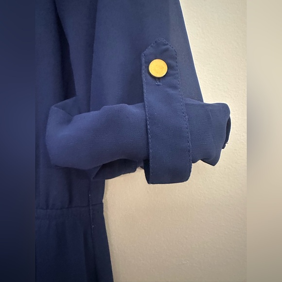 Navy Long Sleeve Dress - Picture 4 of 8